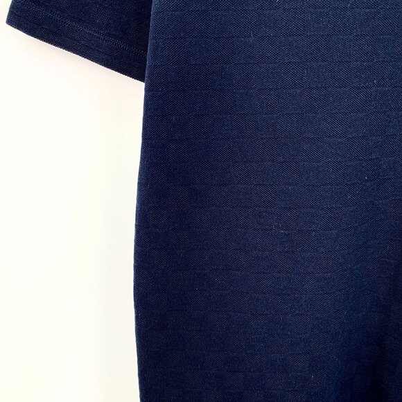 CM0453 Louis Vuitton Navy Textured Short Sleeve T-Shirt With Chest Pocket - Picture 4 of 8